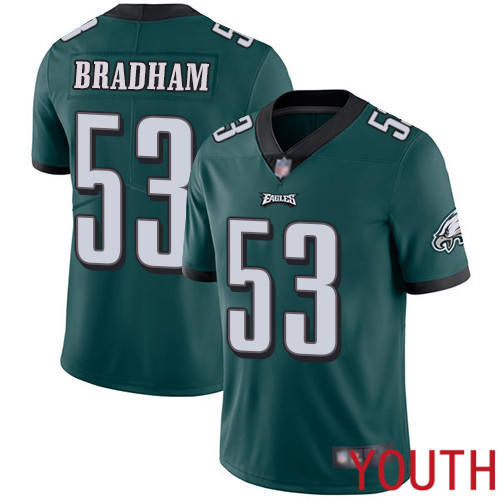 Youth Philadelphia Eagles #53 Nigel Bradham Midnight Green Team Color Vapor Untouchable NFL Jersey Limited